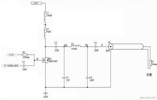 Schematic diagram of high frequency circuit